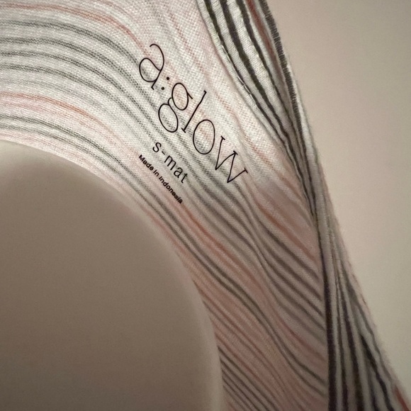 NWOT A-Glow size small maternity striped vneck tshirt - Picture 2 of 3